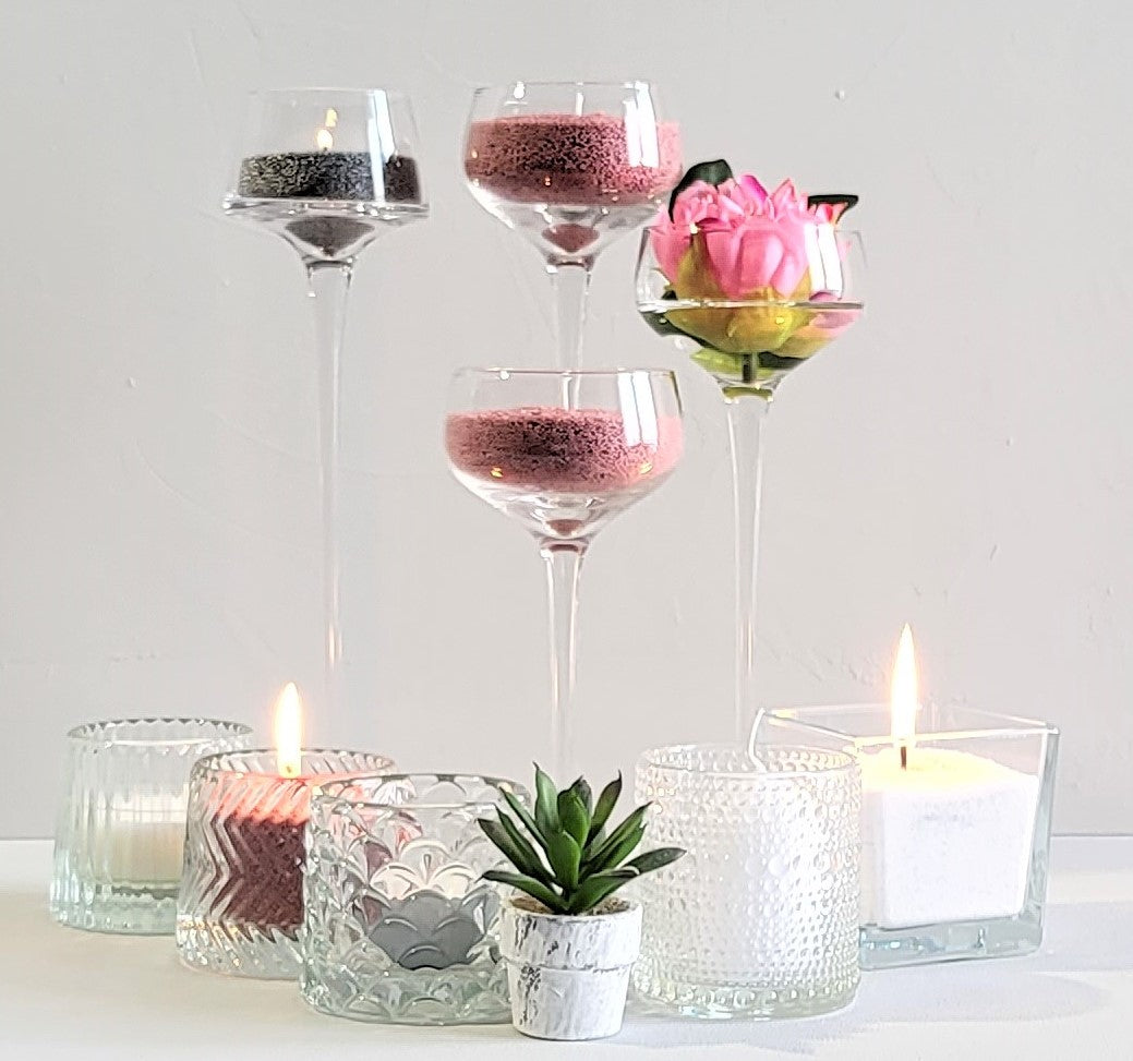 Kerzengläser, Windlicht Glas, Teelichthalter