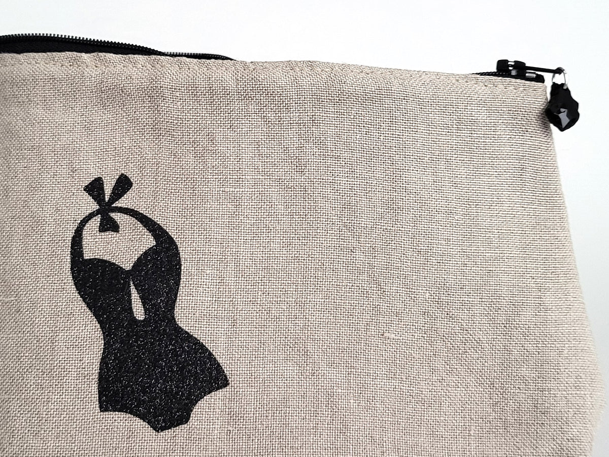 Kulturtasche Damen mit Druckmotiv Badeanzug