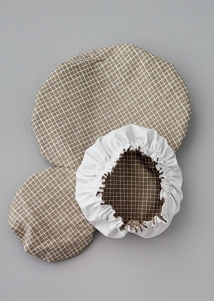 Schuesselhauben diamond beige im 3er Set